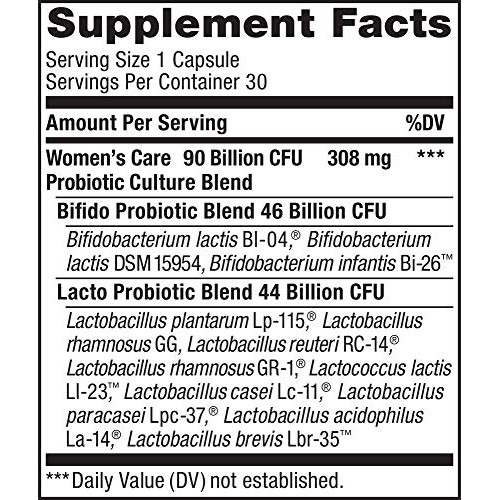 Renew Life Women's Probiotics 90 Billion CFU Guaranteed, 12 Strains, Shelf St...