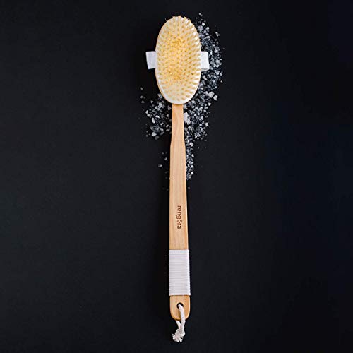 Shower Brush - 20 inch - Long Handle Bath Brush for Exfoliating, Detachable N...
