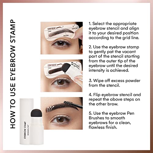 Rennelyn 1-Step Eyebrow Stamp Stencil Kit and Eyebrow Shaping Kit for Perfect...
