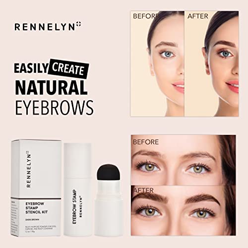 Rennelyn 1-Step Eyebrow Stamp Stencil Kit and Eyebrow Shaping Kit for Perfect...