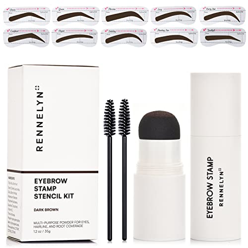 Rennelyn 1-Step Eyebrow Stamp Stencil Kit and Eyebrow Shaping Kit for Perfect...