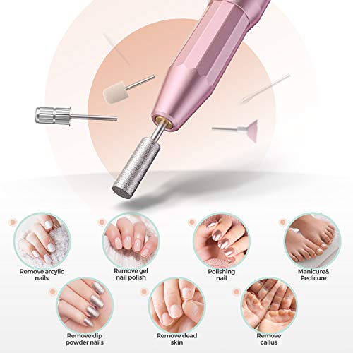 Nail Drills for Acrylic Nails Professional Electric Nail File, RenoJ Portable...