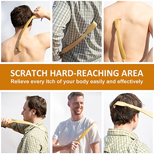 RENOOK 4 Pack Back Scratcher for Men, Women & Adults - Long Curved Handle Bam...
