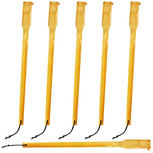 RENOOK Back Scratcher, 17in Pack of 6, Traditional Finger-like Bamboo Wooden ...