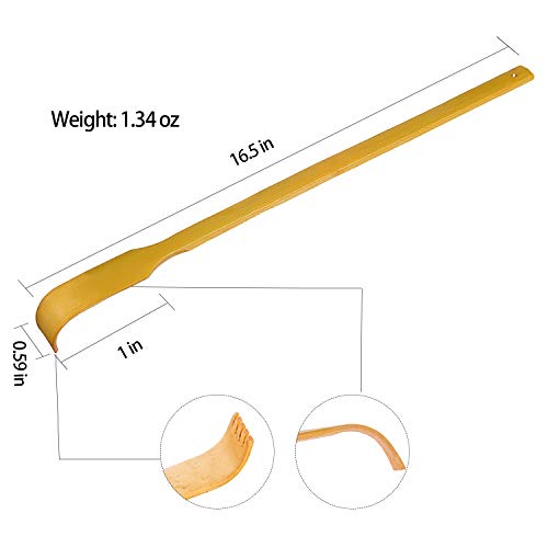 RENOOK Back Scratcher, Bamboo Wood Back Scratcher Massager, 17" Long Self-Mas...