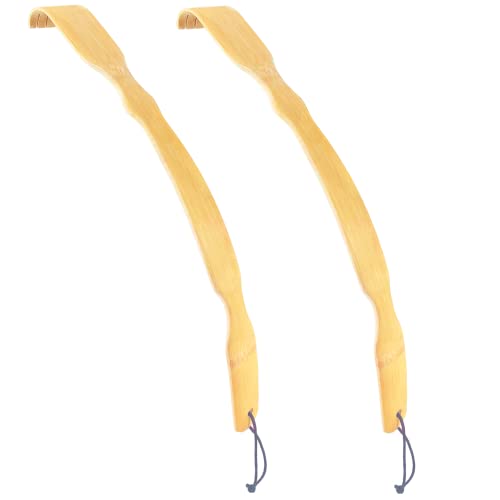 RENOOK Back Scratcher for Men, Women & Kids - Bamboo Scratchers with Curved H...