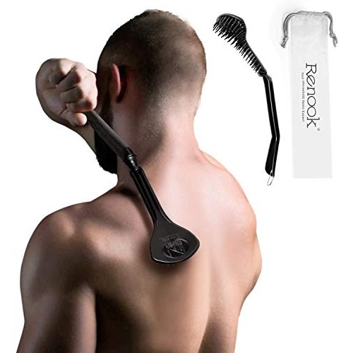 RENOOK Back Scratchers, Area Needling and Naturally Curved Handle, Labor-Savi...