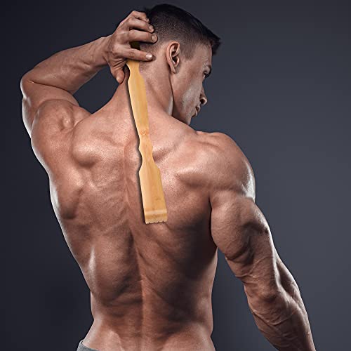 RENOOK Bamboo Back Scratchers, 2 Pieces Thicken Extended Wooden Personal Mass...