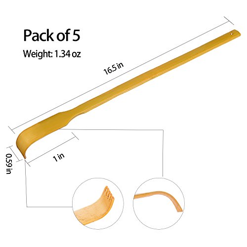 RENOOK Bamboo Wooden Back Scratchers, 16.5'', Best for People Who Need Longer...