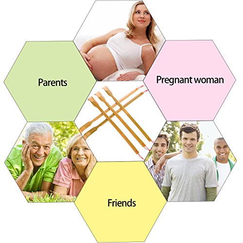 RENOOK Bamboo Wooden Back Scratchers, 16.5'', Best for People Who Need Longer...