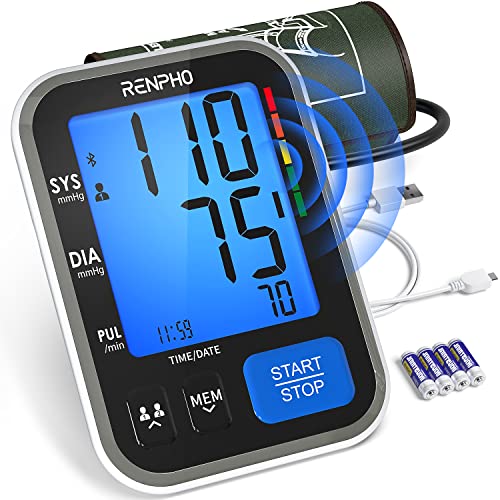 Blood Pressure Monitor, RENPHO Blood Pressure Cuffs for Home Use with Speaker...