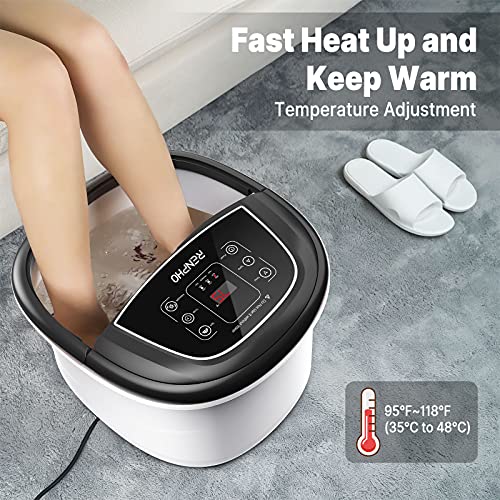 Foot Spa Bath Massager,RENPHO Motorized Foot Spa with Heat and Massage and Je...