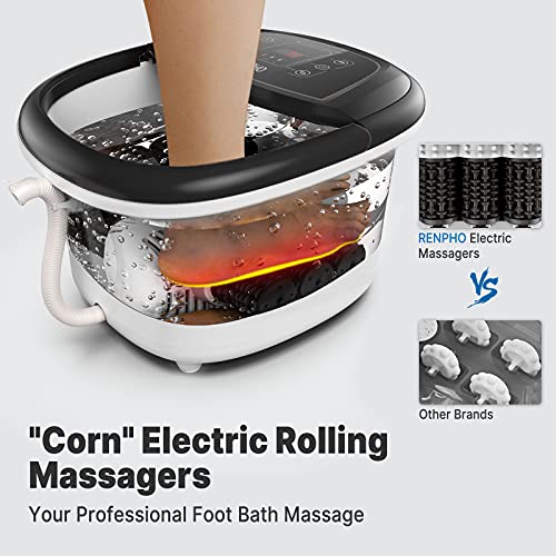 Foot Spa Bath Massager,RENPHO Motorized Foot Spa with Heat and Massage and Je...