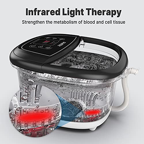 Foot Spa Bath Massager,RENPHO Motorized Foot Spa with Heat and Massage and Je...