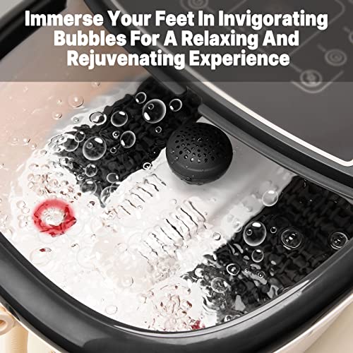 Foot Spa Bath Massager,RENPHO Motorized Foot Spa with Heat and Massage and Je...