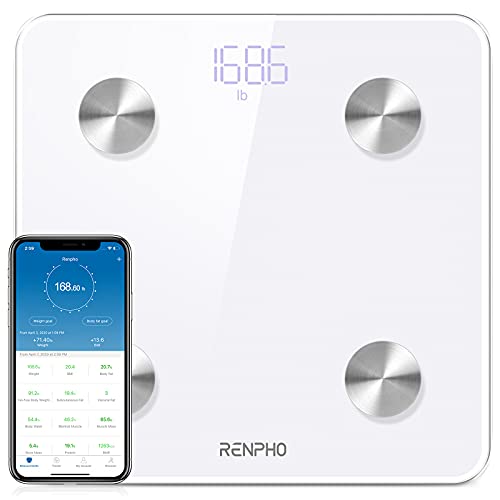 RENPHO Body Fat Scale Smart BMI Scale Digital Bathroom Wireless Weight Scale,...