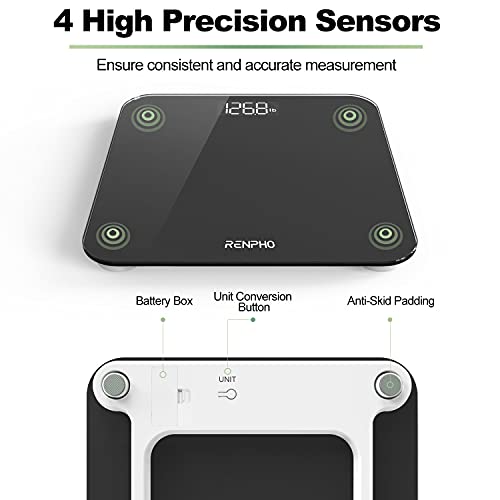 RENPHO Digital Bathroom Scale, Highly Accurate Body Weight Scale with Lighted...