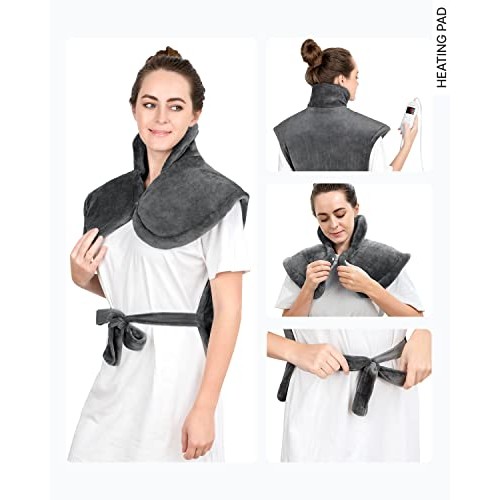 RENPHO Electric Heating Pad for Back Pain Relief, 24”x32” Large ETL Certified...