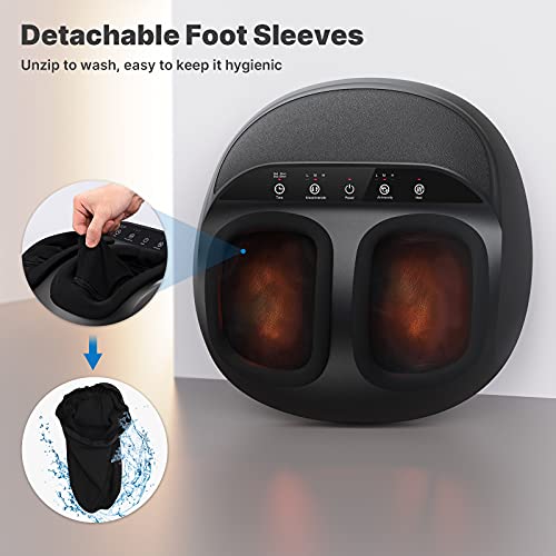 RENPHO Foot Massager Machine with Heat and Remote, Shiatsu Deep Kneading, Del...