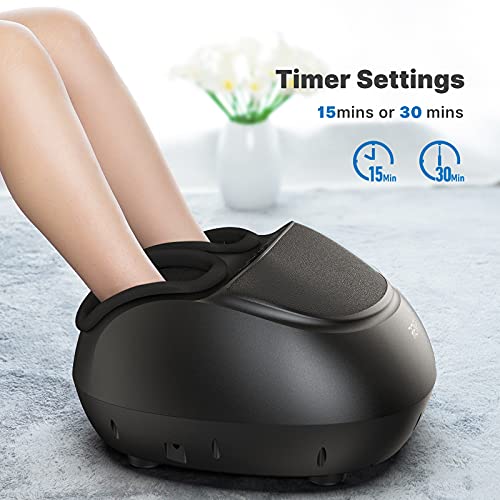 RENPHO Foot Massager Machine with Heat and Remote, Shiatsu Deep Kneading, Del...