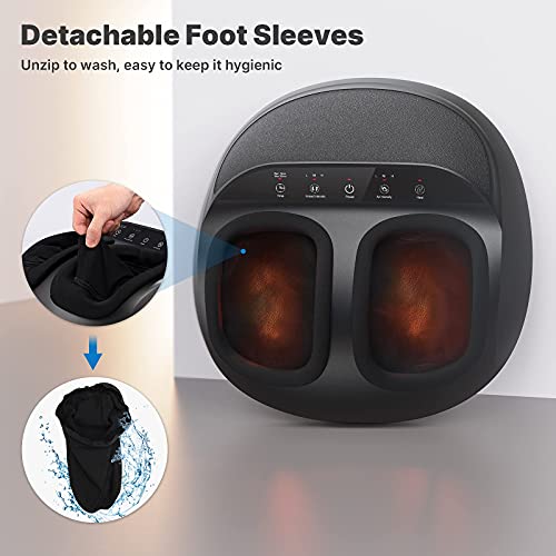 RENPHO Foot Massager Machine with Heat, Shiatsu Deep Kneading, Multi-Level Se...
