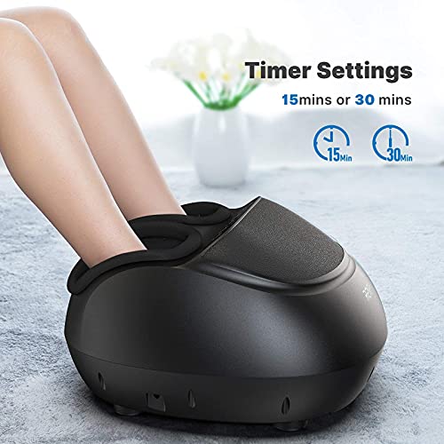 RENPHO Foot Massager Machine with Heat, Shiatsu Deep Kneading, Multi-Level Se...