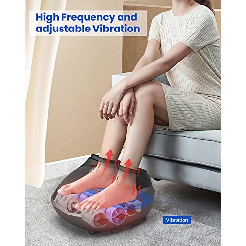 RENPHO Foot Massager with Heat, Adjustable Tapping Speed Electric Shiatsu Foo...