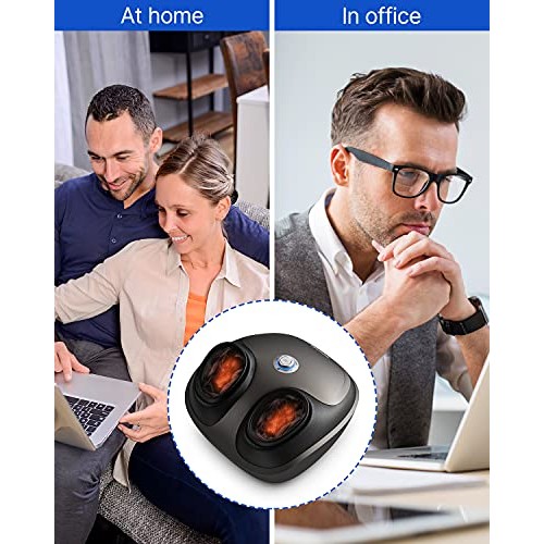 RENPHO Foot Massager with Heat, Adjustable Tapping Speed Electric Shiatsu Foo...