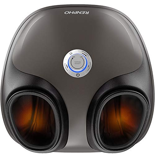 RENPHO Foot Massager with Heat, Adjustable Tapping Speed Electric Shiatsu Foo...