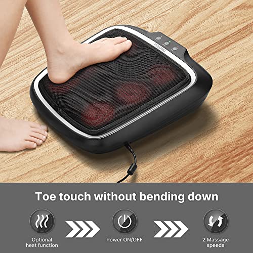 RENPHO Foot Massager with Heat, Shiatsu Heated Electric Foot Massager, Deep K...