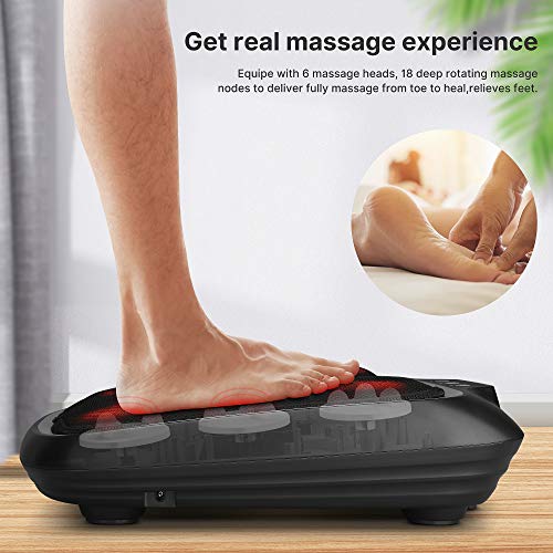 RENPHO Foot Massager with Heat, Shiatsu Heated Electric Foot Massager, Deep K...