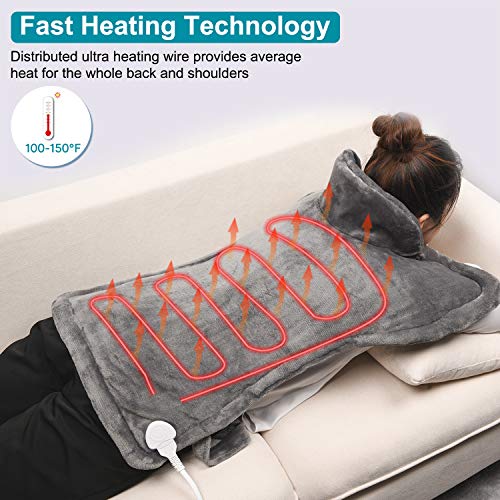 RENPHO Large Heating Pad for Back Pain Relief, 24"x33'' Electric Heated Pad f...