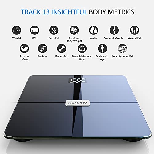 RENPHO Premium Wi-Fi Bluetooth Scale Smart Digital Bathroom Weight BMI Body F...