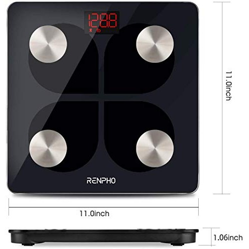 RENPHO Rechargeable Smart Scale Digital Weight and Body Fat USB Weight BMI Sc...