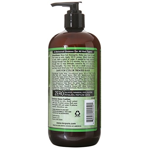 RENPURE solutions cleansing conditioner, Basic, Rosemary Mint, 16 Fl Oz