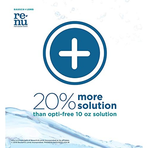 Contact Lens Solution by Renu, Multi-Purpose Disinfectant, Advanced Formula K...