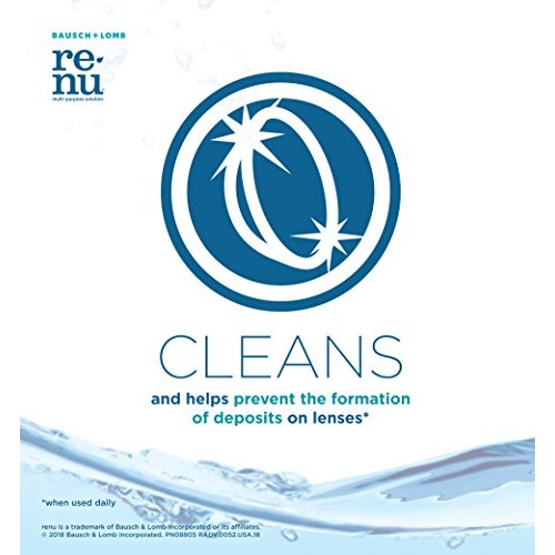 Renu Contact Lens Solution by Multi Purpose Disinfectant Advanced Formula Kil...