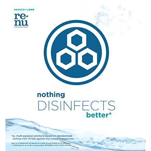 Renu Contact Lens Solution by Multi Purpose Disinfectant Advanced Formula Kil...