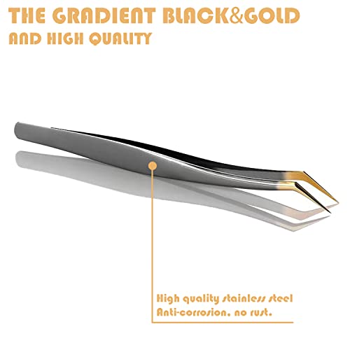 2PCS Reny Eyelash Extension Tweezers for Make Fans Professional Precision cur...