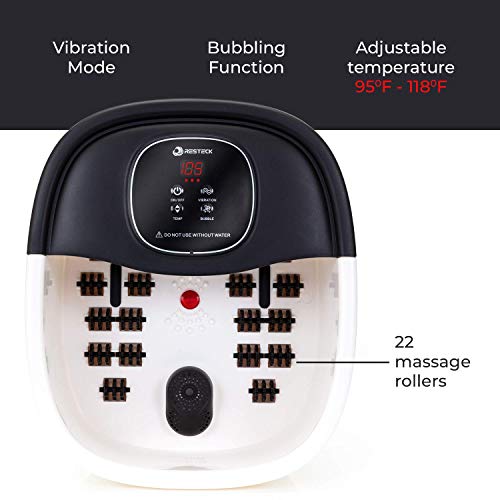 Foot Bath Massager by Resteck- Electric Foot Spa Basin with Temperature Contr...