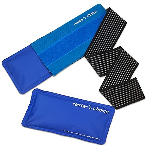 Rester's Choice Gel Cold & Hot Packs (2 Ice Packs) 5x9 in with 1 Adjustable W...