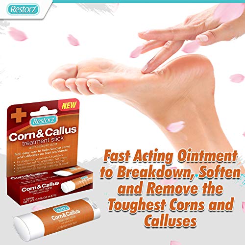 Restorz Corn and Callus Remover with Salicylic Acid, Fast Acting Treatment fo...