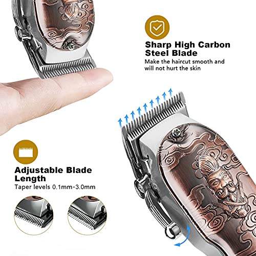 Hair Clippers for Men Cordless T-Blade Hair Trimmer Set Professional Barber C...