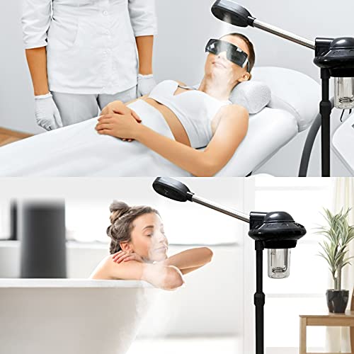 Professional Facial Steamer, Facial Steamer on Pentagram Wheels with More Ste...