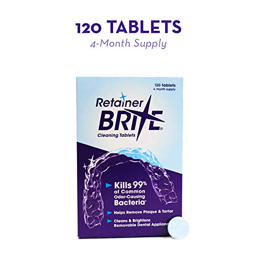 Retainer Brite Tablets for Cleaner Retainers and Dental Appliances - 120 Count