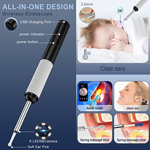 Ear Wax Removal,Ear Wax Removal Tool with 6 Pcs Ear Set,Ear Wax Removal Tool ...