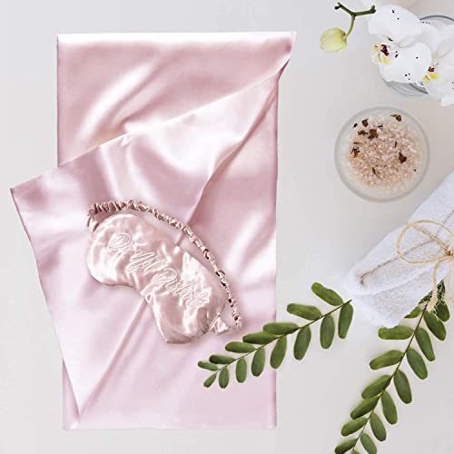 REVELÉ Satin Sleep Set - Includes 1 Satin Pillowcase, 1 Satin Eye Mask