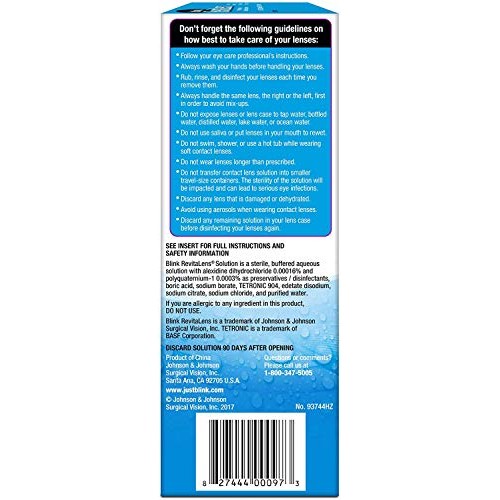 Blink RevitaLens Multi-Purpose Disinfecting Solution 10 oz (Pack of 2)