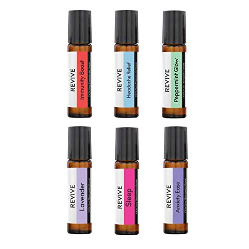 REVIVE Essential Oils Top 6 Roll-Ons Kit - 100% Pure Therapeutic Grade, For D...