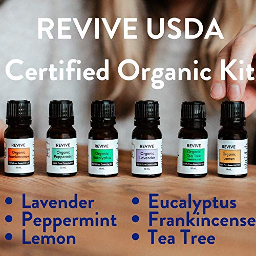 Revive Essential Oils USDA Certified Organic KIT - 100% Pure Therapeutic Grad...